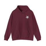 moletom capuz estrelas prateadas